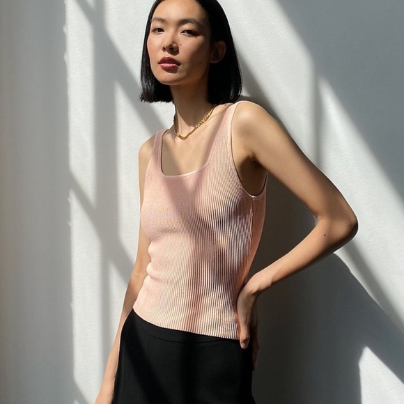 SOLD - Aritzia Babaton Light Pink Sculpt Knit Long Tank Size XXS - Picture 10 of 10